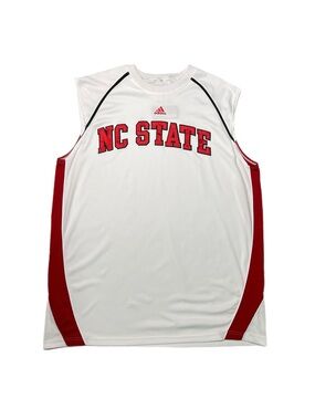 Vintage 90s Made in USA  ADIDAS NC STATE WOLFPACK Embroidered Jersey
